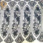 As lantejoulas frisadas africanas bordaram o comprimento da tela 91.44Cm do laço do vestido