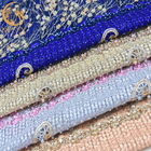 Teste padrão africano de matéria têxtil da largura Sequined solúvel em água da tela 135cm do laço feito a mão