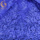 Largura elegante azul do teste padrão de flor 135cm das telas MDX do laço do casamento
