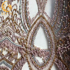 3D roxo perla o comprimento multicolorido das telas 91.44cm do laço do casamento com lantejoulas