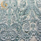 Mesh Lace Fabric Sequins Decoration bordado personalizado para mulheres veste-se