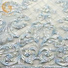 Largura Sparkly tocante macia da malha 135cm do bordado da tela do laço para a costura