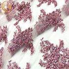 MDX Mesh Embroidery Glitter Lace Fabric solúvel em água com lantejoulas