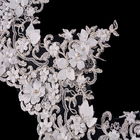 Poliéster bonito de Mesh Embroidered Decorative 20% da tela da guarnição do laço da flor 3D