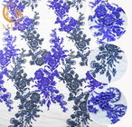 Os azuis marinhos perlaram a tela 80% que do laço a largura solúvel em água de nylon de 140cm para crianças se veste