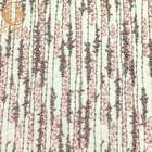 Tela roxa do laço da flor 3D com bordado frisado na malha de nylon