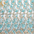 o vestido nupcial da tela do laço do Applique de 140Cm denomina o bordado perlado para o casamento