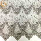 Tela de Grey Beaded Decoration Handmade Lace para o vestido de noite